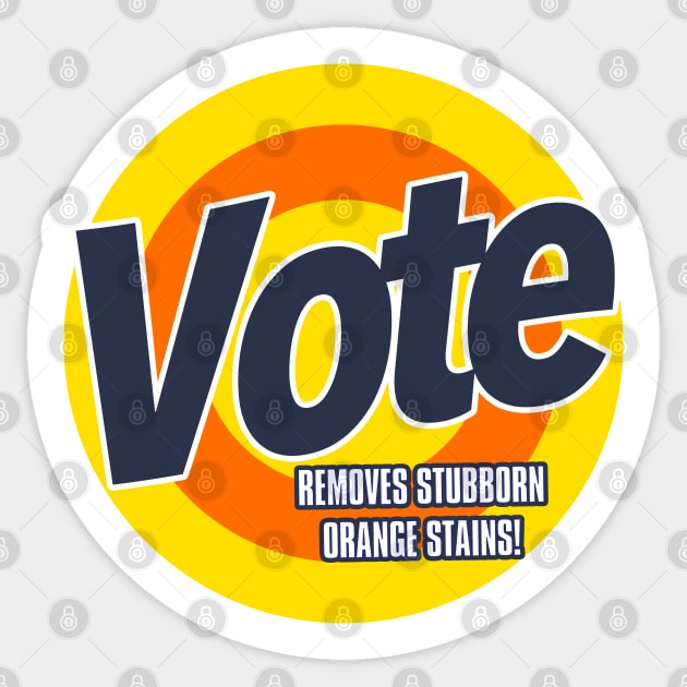 VOTE - Removes stubborn Orange Stains Sticker by Tainted